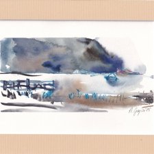 Zatoka akwarela oryginał A5