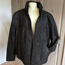 Kurtka skórzana unisex oversize czarna