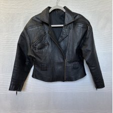 Kurtka ramoneska skóra prawdziwa czarna