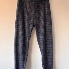 Stylowe spodnie w klasyczną kratę szerokir elegnckie 52/ 54 5XL/6XL