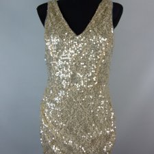 Koton cekinowa sukienka mini / L