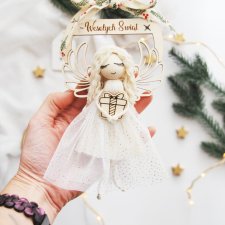Świąteczna zawieszka aniołek | Anioł na Boże Narodzenie