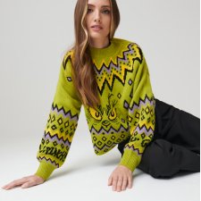 SINSAY - SWETER Z MOTYWEM GRINCH - M