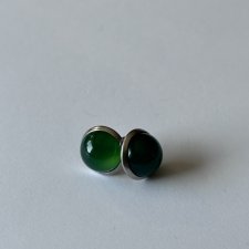 Kolczyki PETRA z onyksem zielonym – subtelna energia natury