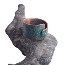 Pierścionek z patynowanej miedzi /10/