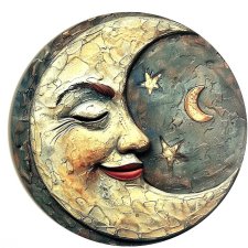 Metalowa zawieszka księżyc w stylu Vintage dekoracja ścienna