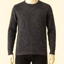 Samsoe Samsoe sweter męski L szary niebieski melanż Unisex basic premium stan bdb