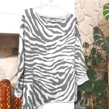 Bluza szarość i mięta M L