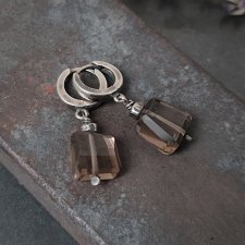 Kolczyki z kwarcem dymnym 1