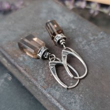 Kolczyki z kwarcem dymnym 2