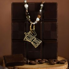 Kawiarka złota - kolczyk/zawieszka