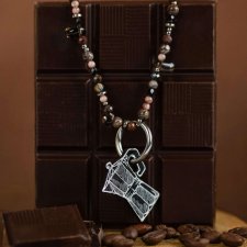 Kawiarka srebrna - kolczyk/zawieszka