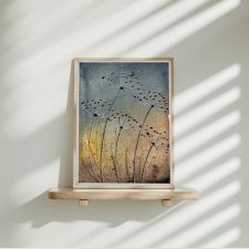 Łąka. Oryginalna akwarela A5