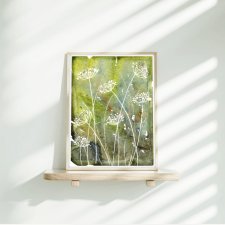 Trawy. Oryginalna akwarela A5