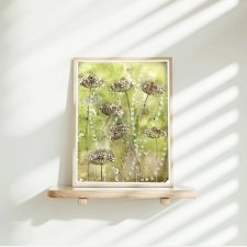 Trawy. Oryginalna akwarela A5