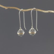 Srebrne kolczyki ze złotem 18K