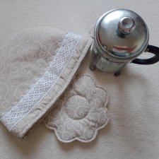 Ocieplacz na dzbanek, herbata, bawełna