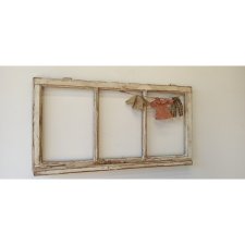 Stara rama okienn, ozdoba do powieszenia, lustro