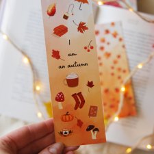 Papierowa zakładka jesienna - I am an autumn | Jesień zakładka