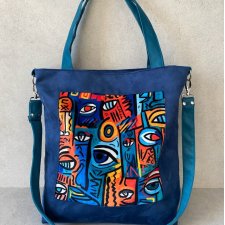 Duża torba na ramię - print "Kubizm"