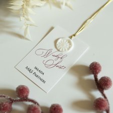 Bileciki świąteczne do prezentów zawieszki logo firmy