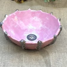 Ceramiczna umywalka "Jeżowiec w różu"
