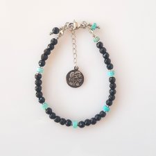 Bransoletka Czarno Turkusowa