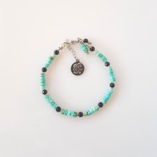 Bransoletka Turkusowo Czarna