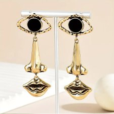 Abstrakcyjne, artystyczne  kolczyki Picasso