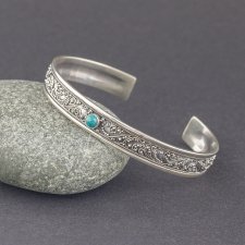 Srebrna bransoletka z turkusem