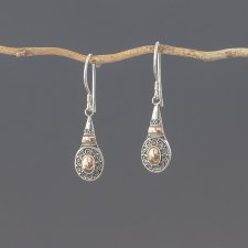 Srebrne kolczyki ze złotem 18K