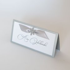 Srebrne winietki na zimowy ślub 10 sztuk