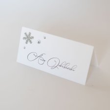 Srebrne winietki na zimowy ślub 10 sztuk