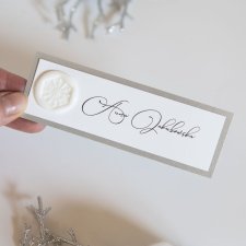 Srebrne winietki na zimowy ślub 10 sztuk