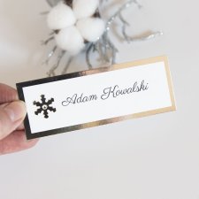 Srebrne winietki na zimowy ślub 10 sztuk