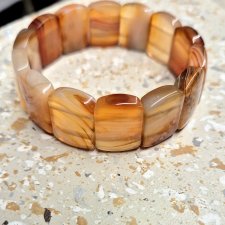 Bransotelka z agatu pawiego