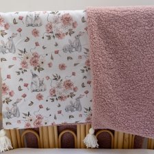 Kocyk bawełna zajączki baranek