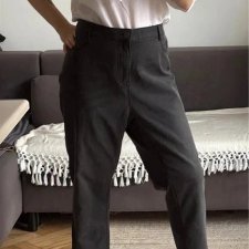 Szare jeansy z wysokim stanem straight leg casual Laura Torelli Rozmiar 5XL / 50 / 22