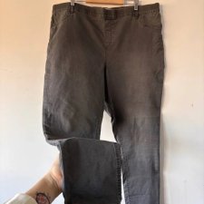 Szare klasyczne spodnie legginsy z elastycznym pasem Care Rozmiar 4XL / 48 / 20