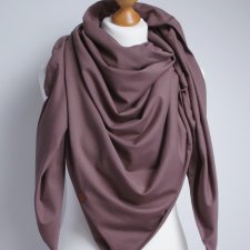 Chusta bawełniana KAKOWA - chusta kwadratowa - modna chusta na jesień