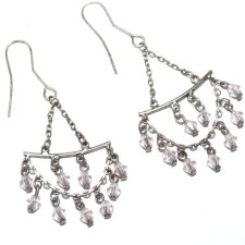 LAWENDOWE KORALIKI długie kolczyki boho