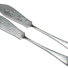 PLATEROWANE stare nożyki do ryb masła 2szt England