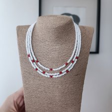Biało-czerwony choker
