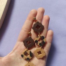 Kolczyki z gliny polimerowej panterka