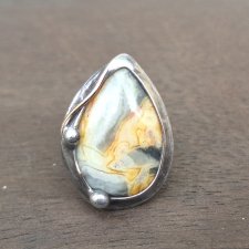 Szalony agat - pierścionek regulowany