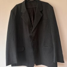 Grafitowa męski marynarka vintage – klasyczny minimalistyczny styl