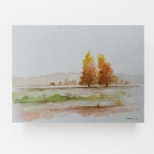 Drzewa- obraz  akwarela