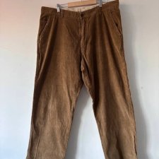 Brązowe męskie sztruksowe spodnie vintage / Brown corduroy vintage trousers 4XL / 48