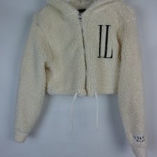 Il Sarto krótka bluza z kapturem baranek polar / M
