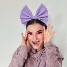 Duża kokarda ozdoba do włosów – opaska na głowę z kokardą, kokarda dla lalek świąteczna